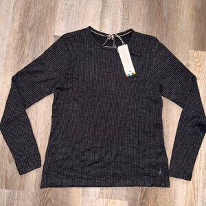 Smartwool Womens Thermal Merino Rib Crew Charcoal Heather Size Medium NWT